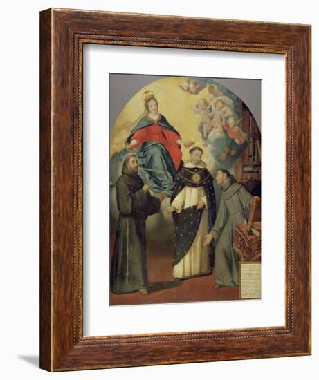 The Vision of Fray Lauterio, C.1640-Bartolome Esteban Murillo-Framed Giclee Print