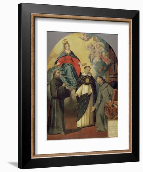 The Vision of Fray Lauterio, C.1640-Bartolome Esteban Murillo-Framed Giclee Print