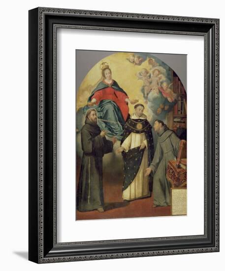 The Vision of Fray Lauterio, C.1640-Bartolome Esteban Murillo-Framed Giclee Print