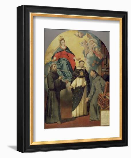 The Vision of Fray Lauterio, C.1640-Bartolome Esteban Murillo-Framed Giclee Print