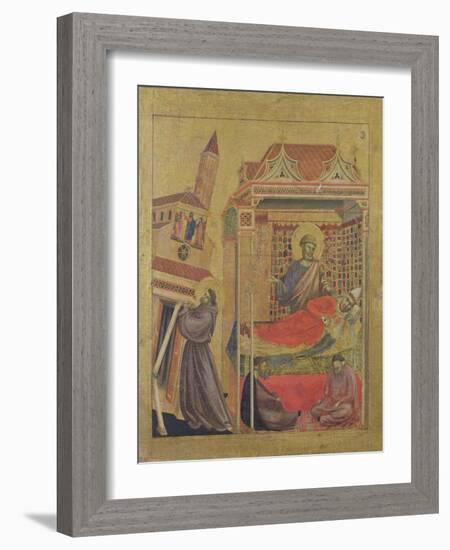 The Vision of Pope Innocent III, circa 1295-1300-Giotto di Bondone-Framed Giclee Print