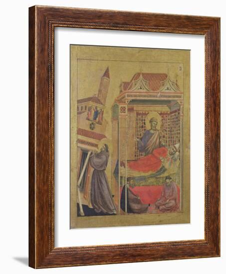 The Vision of Pope Innocent III, circa 1295-1300-Giotto di Bondone-Framed Giclee Print
