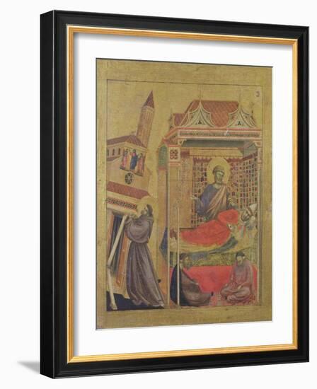 The Vision of Pope Innocent III, circa 1295-1300-Giotto di Bondone-Framed Giclee Print