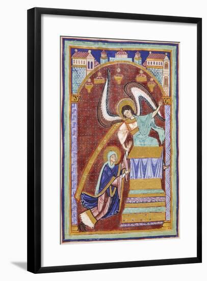 The Vision of Saint Aldegonde, Miniature from Life and Miracles of Saint Amand-null-Framed Giclee Print