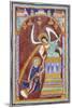 The Vision of Saint Aldegonde, Miniature from Life and Miracles of Saint Amand-null-Mounted Giclee Print