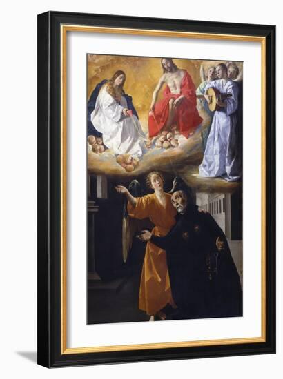 The Vision of Saint Alphonsus Rodríguez-Francisco de Zurbarán-Framed Giclee Print