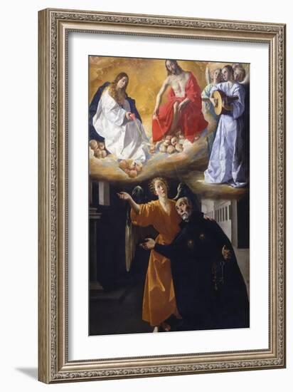 The Vision of Saint Alphonsus Rodríguez-Francisco de Zurbarán-Framed Premium Giclee Print