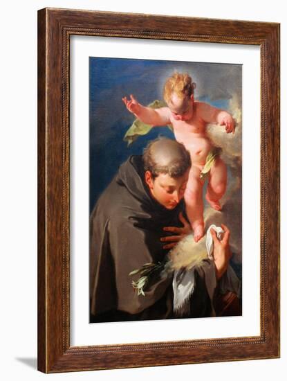 The Vision of Saint Anthony of Padua C.1730-Giovanni Battista Pittoni-Framed Giclee Print