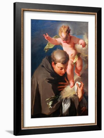 The Vision of Saint Anthony of Padua C.1730-Giovanni Battista Pittoni-Framed Giclee Print