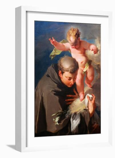 The Vision of Saint Anthony of Padua C.1730-Giovanni Battista Pittoni-Framed Giclee Print