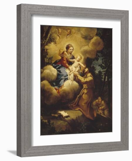 The Vision of Saint Francis, 1640S-Pietro da Cortona-Framed Giclee Print