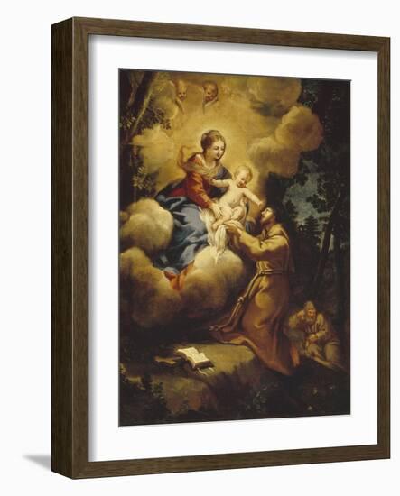 The Vision of Saint Francis, 1640S-Pietro da Cortona-Framed Giclee Print