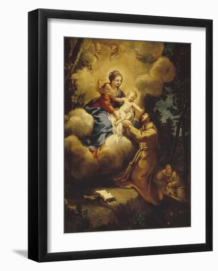 The Vision of Saint Francis, 1640S-Pietro da Cortona-Framed Giclee Print