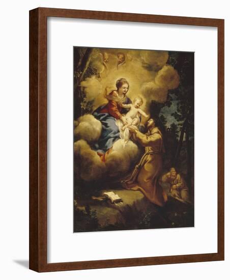 The Vision of Saint Francis, 1640S-Pietro da Cortona-Framed Giclee Print