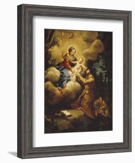 The Vision of Saint Francis, 1640S-Pietro da Cortona-Framed Giclee Print