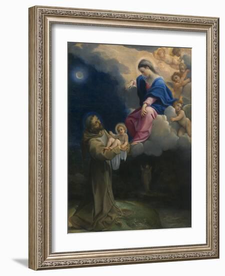 The Vision of Saint Francis, C.1602-Lodovico Carracci-Framed Giclee Print