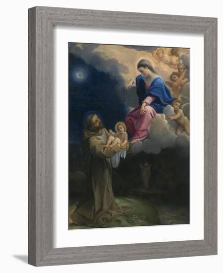 The Vision of Saint Francis, C.1602-Lodovico Carracci-Framed Giclee Print