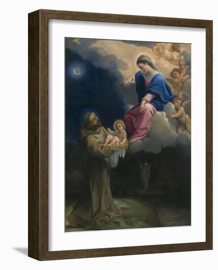 The Vision of Saint Francis, C.1602-Lodovico Carracci-Framed Giclee Print