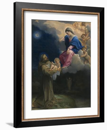 The Vision of Saint Francis, C.1602-Lodovico Carracci-Framed Giclee Print