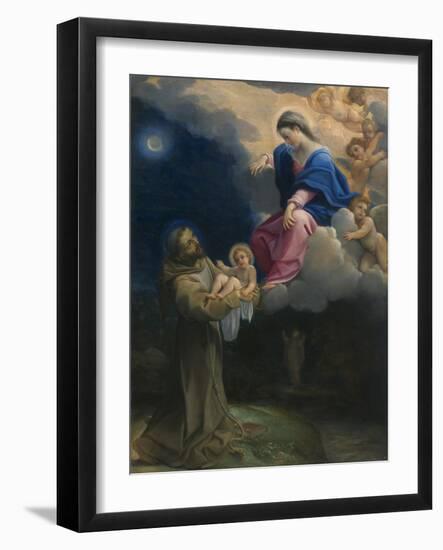 The Vision of Saint Francis, C.1602-Lodovico Carracci-Framed Giclee Print