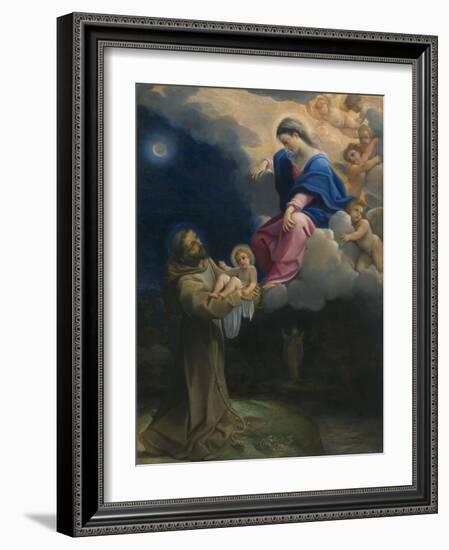 The Vision of Saint Francis, C.1602-Lodovico Carracci-Framed Giclee Print