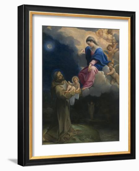 The Vision of Saint Francis, C.1602-Lodovico Carracci-Framed Giclee Print