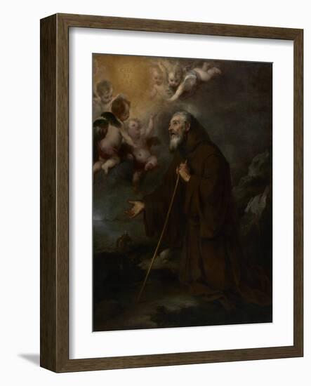 The Vision of Saint Francis of Paola, c.1670-Bartolome Esteban Murillo-Framed Giclee Print