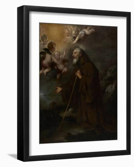 The Vision of Saint Francis of Paola, c.1670-Bartolome Esteban Murillo-Framed Giclee Print