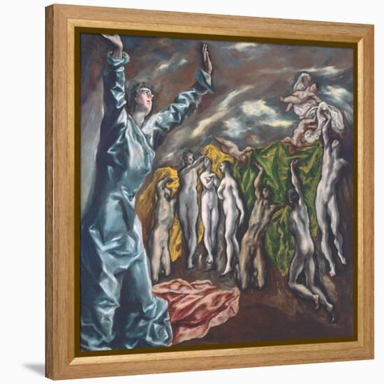 The Vision of Saint John, c.1608–14-El Greco-Framed Premier Image Canvas