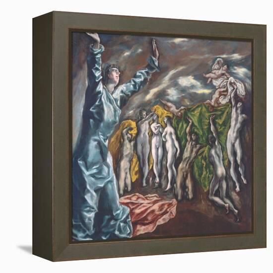 The Vision of Saint John, c.1608–14-El Greco-Framed Premier Image Canvas