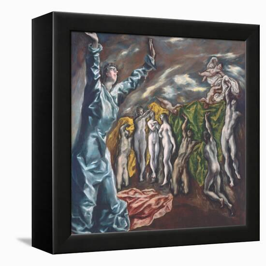 The Vision of Saint John, c.1608–14-El Greco-Framed Premier Image Canvas