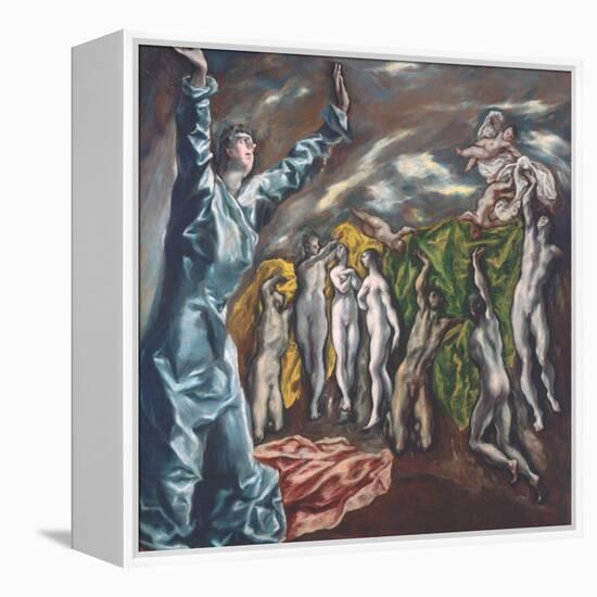 The Vision of Saint John, c.1608–14-El Greco-Framed Premier Image Canvas