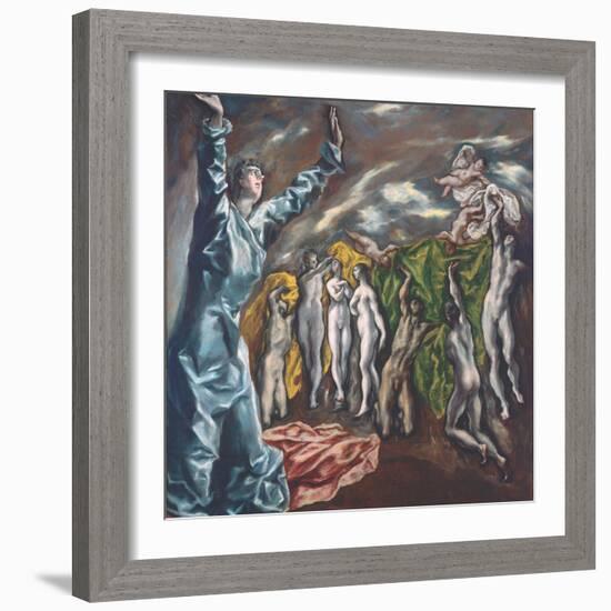 The Vision of Saint John, c.1608–14-El Greco-Framed Giclee Print