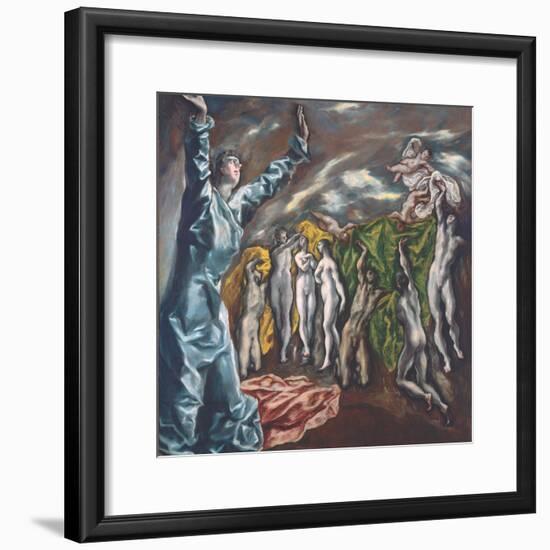 The Vision of Saint John, c.1608–14-El Greco-Framed Giclee Print