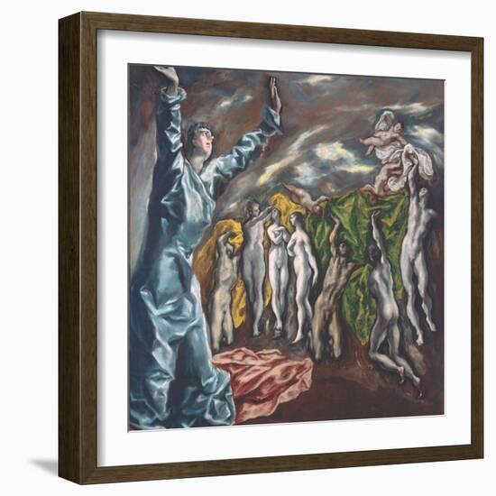 The Vision of Saint John, c.1608–14-El Greco-Framed Giclee Print