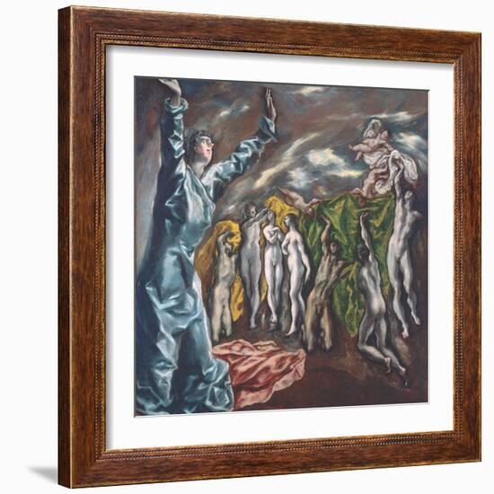 The Vision of Saint John, c.1608–14-El Greco-Framed Giclee Print