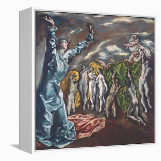 The Vision of Saint John, c.1609-14-El Greco-Framed Premier Image Canvas