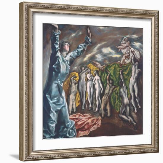 The Vision of Saint John-El Greco-Framed Giclee Print