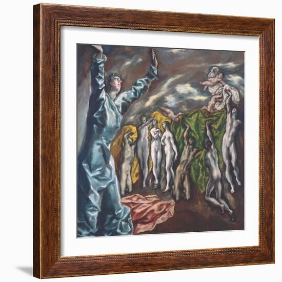 The Vision of Saint John-El Greco-Framed Giclee Print