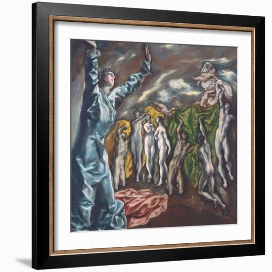 The Vision of Saint John-El Greco-Framed Giclee Print