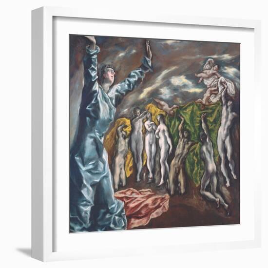 The Vision of Saint John-El Greco-Framed Giclee Print