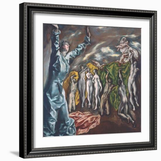 The Vision of Saint John-El Greco-Framed Giclee Print