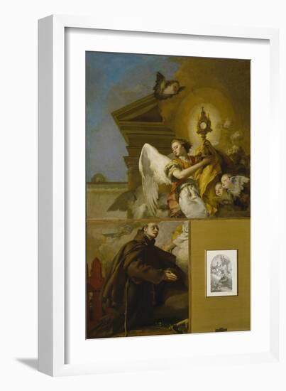 The Vision of Saint Paschal Baylon, 1767-1769-Giambattista Tiepolo-Framed Giclee Print