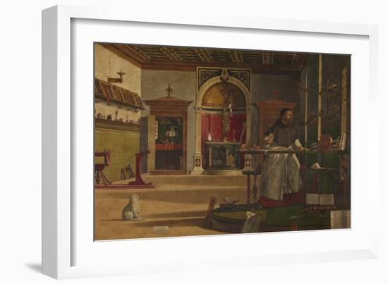 The Vision of St Augustine-Vittore Carpaccio-Framed Giclee Print