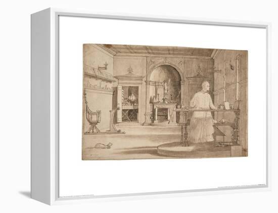 The Vision of St Augustine-Vittore Carpaccio-Framed Stretched Canvas