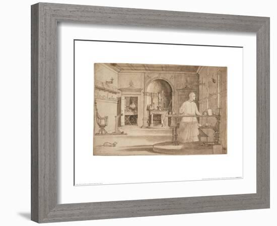 The Vision of St Augustine-Vittore Carpaccio-Framed Art Print