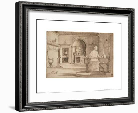 The Vision of St Augustine-Vittore Carpaccio-Framed Art Print