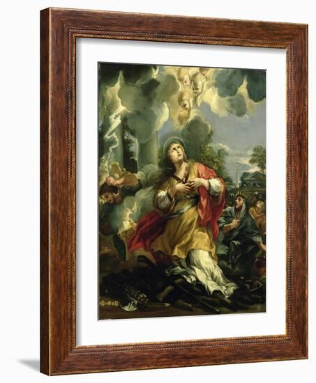 The Vision of St. Barbara-Pietro Da Cortona-Framed Giclee Print