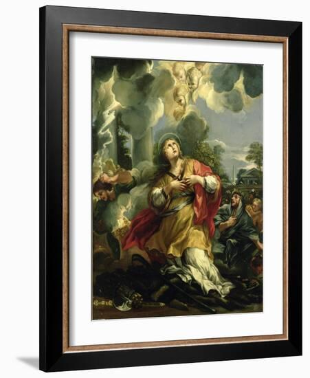 The Vision of St. Barbara-Pietro Da Cortona-Framed Giclee Print