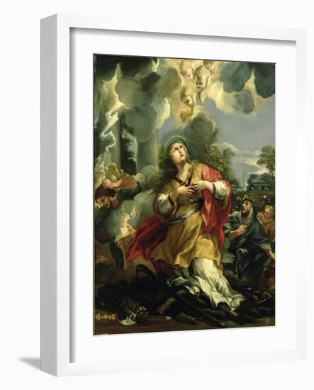 The Vision of St. Barbara-Pietro Da Cortona-Framed Giclee Print